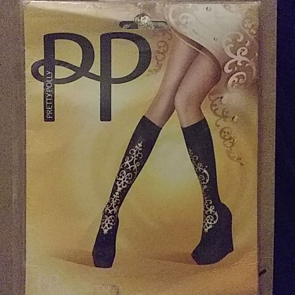 Pretty Polly embellished knee high